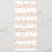 金ゴールドとピンクダスティバラのブライダルシャワーメニュー メニュー (裏面)