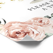 金ゴールドとピンクダスティバラソイリーラブズスウィート ポスター (角)