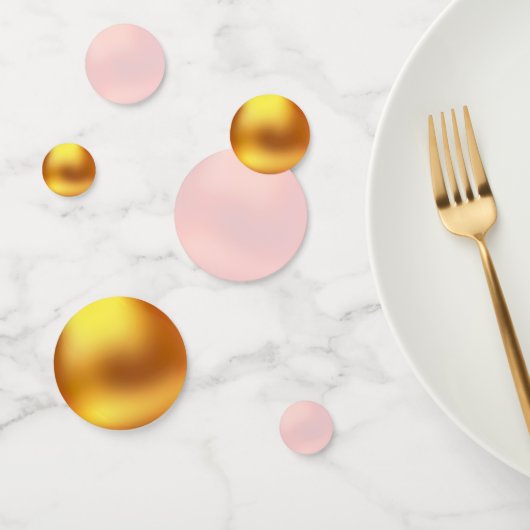 金ゴールドとピンクテーブル紙吹雪 コンフェッティ (グループ)