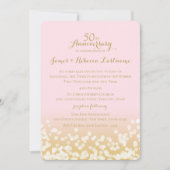 金ゴールドとピンクボヘック50周年記念 招待状 (正面)