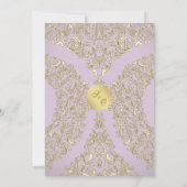 金ゴールドとピンク結婚式 プログラム (裏面)