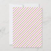 金ゴールドとピンク |女モダンの子パーティーありがとう サンキューカード (裏面)