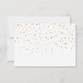 金ゴールドとピンク |誕生日パーティギフトエンクロージャカード サンキューカード (裏面)