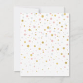 金ゴールドとピンク |誕生日パーティギフトエンクロージャカード サンキューカード (裏面)