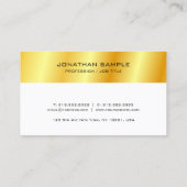 金ゴールドとフェイクホワイトアポイントメントのリマインダーテンプレート 予約カード (裏面)