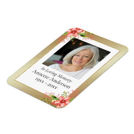 金ゴールドとフローラ記念磁石 マグネット (左側)