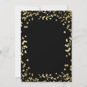 金ゴールドとブモダンラック18歳の誕生日パーティーフォイルドット 招待状 (裏面)