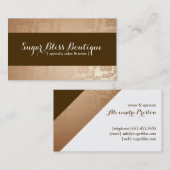 金ゴールドとブラウンベーカリー名刺 名刺 (正面/裏面)