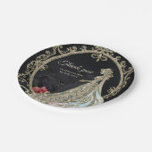 金ゴールドとブラックのエレガンス。 ペーパープレート (アングル)