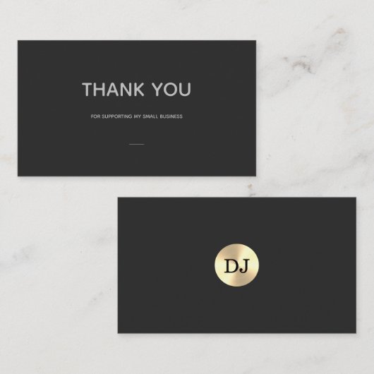 金ゴールドとブラックのカードをフェイク挿入 名刺 (正面/裏面)