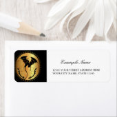 金ゴールドとブラックの素晴らしいドラゴン ラベル (インサイチュ)