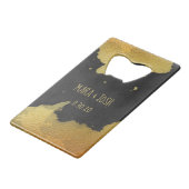 *~*金ゴールドとブラックの結婚黒板バーテンダー クレジットカード栓抜き (正面アングル)