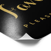 金ゴールドとブラックはパーティーまたは結婚のサインを優先 フォトプリント            (角)