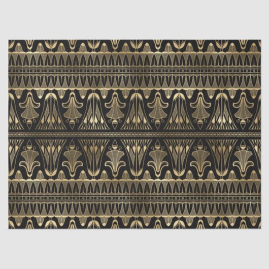 金ゴールドとブラックアールデコの切り離し 薄葉紙 (正面)