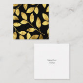 金ゴールドとブラックウォーターの色葉の ノートカード (正面/裏面)