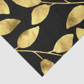 金ゴールドとブラックウォーターの色葉の 薄葉紙 (詳細)