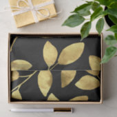 金ゴールドとブラックウォーターの色葉の 薄葉紙 (ギフト)