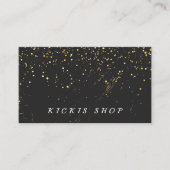 金ゴールドとブラックエレガントの名刺 名刺 (正面)