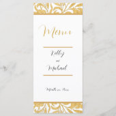金ゴールドとブラックエレガントスタイル結婚ズ メニュー (正面)