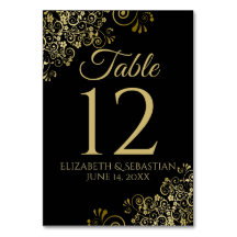 金ゴールドとブラックエレガントフィリ結婚グリー