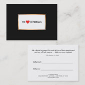 金ゴールドとブラックカスタマー評価の紹介 紹介カード (正面/裏面)