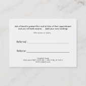 金ゴールドとブラックカスタマー評価の紹介 紹介カード (裏面)