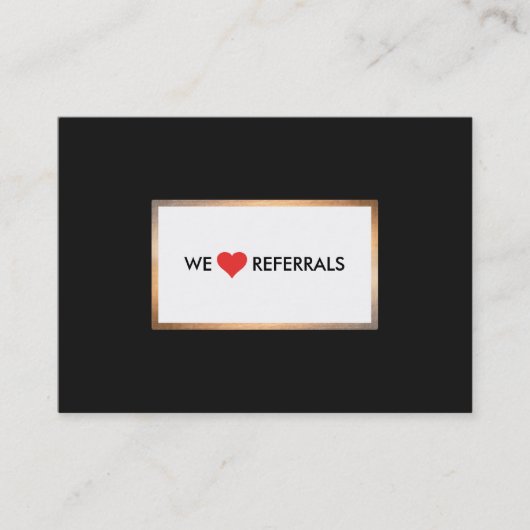 金ゴールドとブラックカスタマー評価の紹介 紹介カード (正面)