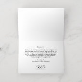 金ゴールドとブラックカスタムロゴのビジネス用文房具 箔グリーティングカード (内側レイダウン)