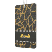 金ゴールドとブラックキリンプリントデザイン カーエアーフレッシュナー (左)