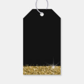 金ゴールドとブラックグラムサンキューパーティーの好意 ギフトタグ (裏面)