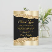 金ゴールドとブラックグラムティアーズSweet sixteen サンキューカード (スタンド正面)