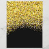 金ゴールドとブラックグリッターテクススクラップブック紙 (裏面)