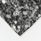 金ゴールドとブラックグリッター フリースブランケット (角)