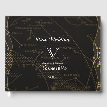 金ゴールドとブラックコンステレ結婚ステレーションのゲストブック