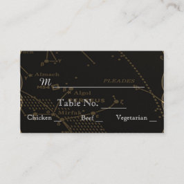 金ゴールドとブラックコンステレ結婚ステレーション座席表 プレイスカード