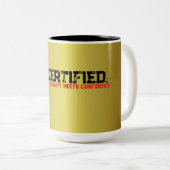 金ゴールドとブラックコーヒーマグ ツートーンマグカップ (正面右)