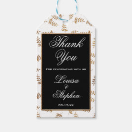 金ゴールドとブラックサンキューラベル ギフトタグ