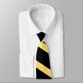 金ゴールドとブラックジグザグパターン ネクタイ (タイ)