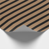 金ゴールドとブラックストライプのラッピング紙 ラッピングペーパー (角)