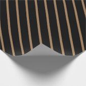 金ゴールドとブラックストライプのラッピング紙 ラッピングペーパー (角)