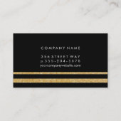 金ゴールドとブラックストライプ2 名刺 (裏面)