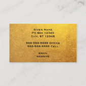 金ゴールドとブラックストライプ 名刺 (裏面)