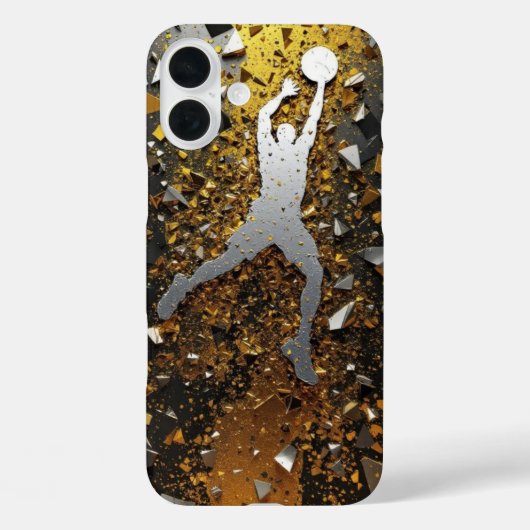 金ゴールドとブラックスラム Case-Mate iPhoneケース (裏面)