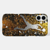 金ゴールドとブラックスラム Case-Mate iPhoneケース (裏面 (横))