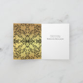 金ゴールドとブラックスワールゴシック結婚ズ サンキューカード (内部)