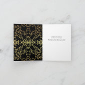 金ゴールドとブラックスワールゴシック結婚ズ サンキューカード (内部)