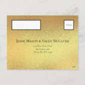 金ゴールドとブラックスワールゴシック結婚ズ シーズンポストカード (裏面)