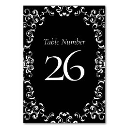 金ゴールドとブラックスワールゴシック結婚ズ テーブルナンバー
