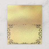 金ゴールドとブラックスワールゴシック結婚ズ プレイスカード (外部開封)