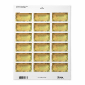 金ゴールドとブラックスワールゴシック結婚ズ ラベル (フルシート)